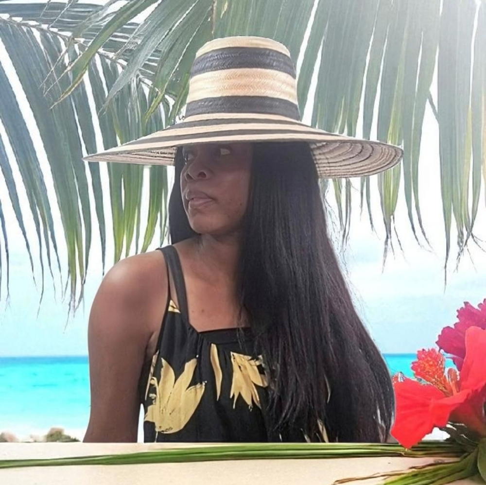 Janessa Leone Eloise Straw Stripe Hat